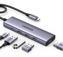 USB-хаб UGREEN CM511 USB-C To HDMI+3*USB 3.0 A+PD Power Converter (UGR-15597)