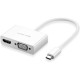 USB-хаб UGREEN USB Type C to HDMI + VGA Converter (White) (UGR-30843)