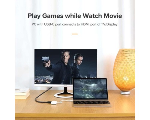 USB-хаб UGREEN USB Type C to HDMI + VGA Converter (White) (UGR-30843) USB-хаб UGREEN USB Type C to HDMI + VGA Converter (White) (UGR-30843)