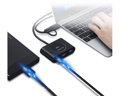 USB-хаб UGREEN USB 3.0 Hub 0.5m (Black) (UGR-20290) USB-хаб UGREEN USB 3.0 Hub 0.5m (Black) (UGR-20290)
