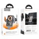 Автотримач для телефона з БЗП HOCO HW7 Transparent Discovery Edition wireless fast charging car holder(air outlet) Metal Gray (6942007608145)
