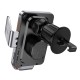 Автотримач для телефона з БЗП HOCO HW7 Transparent Discovery Edition wireless fast charging car holder(air outlet) Metal Gray (6942007608145)
