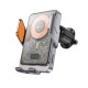 Автотримач для телефона з БЗП HOCO HW7 Transparent Discovery Edition wireless fast charging car holder(air outlet) Metal Gray (6942007608145)