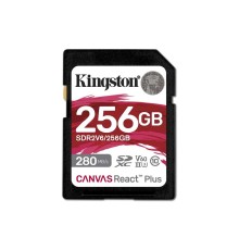 Карта пам'яті SDXC (UHS-II U3) Kingston Canvas React Plus 256Gb class 10 V60 (R280MB/s, W150MB/s) (SDR2V6/256GB)