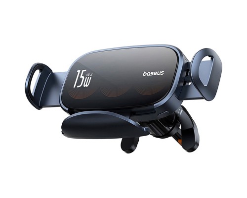 Автотримач для телефона з БЗП Baseus LightChaser Series Triple-Coil Wireless Charging Electric Car Mount Cluster Black (C40355901111-00) Автотримач для телефона з БЗП Baseus LightChaser Series Triple-Coil Wireless Charging Electric Car Mount Cluster Black (C40355901111-00)