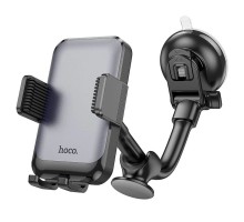 Автотримач для телефона HOCO H27 Rock push-type car holder(center console) Black gray (6942007608923) 