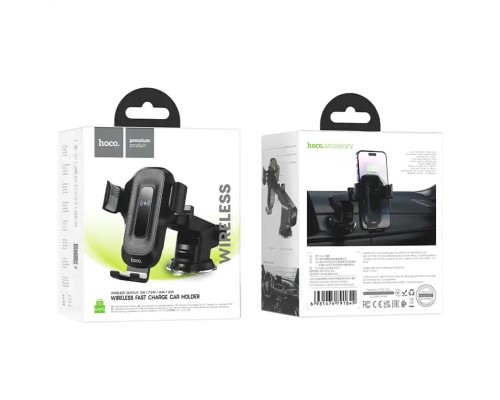 Автотримач для телефона з БЗП HOCO HW3 Wise automatic induction wireless fast charging car holder(center console) Black (6931474791849) Автотримач для телефона з БЗП HOCO HW3 Wise automatic induction wireless fast charging car holder(center console) Black (6931474791849)