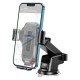 Автотримач для телефона з БЗП HOCO HW3 Wise automatic induction wireless fast charging car holder(center console) Black (6931474791849)