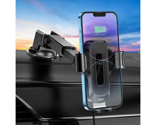 Автотримач для телефона з БЗП HOCO HW3 Wise automatic induction wireless fast charging car holder(center console) Black (6931474791849) Автотримач для телефона з БЗП HOCO HW3 Wise automatic induction wireless fast charging car holder(center console) Black (6931474791849)