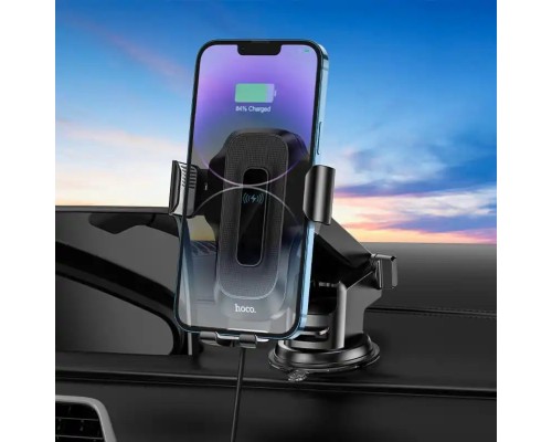 Автотримач для телефона з БЗП HOCO HW3 Wise automatic induction wireless fast charging car holder(center console) Black (6931474791849) Автотримач для телефона з БЗП HOCO HW3 Wise automatic induction wireless fast charging car holder(center console) Black (6931474791849)