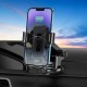 Автотримач для телефона з БЗП HOCO HW3 Wise automatic induction wireless fast charging car holder(center console) Black (6931474791849)