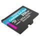 microSDXC (UHS-1 U3) Kingston Canvas Go Plus 256Gb class 10 A2 V30 (R170MB/s, W90MB/s) (SDCG3/256GBSP)