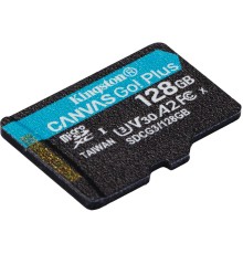 Карта пам'яті microSDXC (UHS-1 U3) Kingston Canvas Go Plus 128Gb class 10 A2 V30 (R170MB/s, W90MB/s) (SDCG3/128GBSP)
