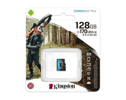 microSDXC (UHS-1 U3) Kingston Canvas Go Plus 128Gb class 10 A2 V30 (R170MB/s, W90MB/s) (SDCG3/128GBSP) microSDXC (UHS-1 U3) Kingston Canvas Go Plus 128Gb class 10 A2 V30 (R170MB/s, W90MB/s) (SDCG3/128GBSP)