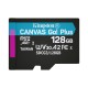 microSDXC (UHS-1 U3) Kingston Canvas Go Plus 128Gb class 10 A2 V30 (R170MB/s, W90MB/s) (adapter SD) (SDCG3/128GB)
