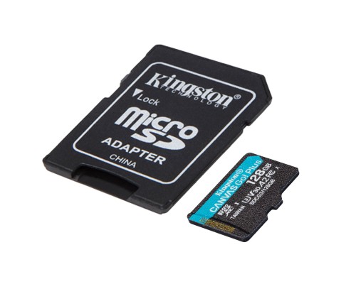 microSDXC (UHS-1 U3) Kingston Canvas Go Plus 128Gb class 10 A2 V30 (R170MB/s, W90MB/s) (adapter SD) (SDCG3/128GB) microSDXC (UHS-1 U3) Kingston Canvas Go Plus 128Gb class 10 A2 V30 (R170MB/s, W90MB/s) (adapter SD) (SDCG3/128GB)