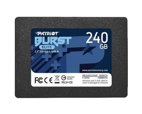 SSD Patriot Burst Elite 240GB 2.5" 7mm SATAIII TLC 3D (PBE240GS25SSDR) SSD Patriot Burst Elite 240GB 2.5" 7mm SATAIII TLC 3D (PBE240GS25SSDR)