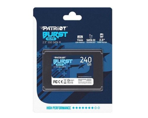 SSD Patriot Burst Elite 240GB 2.5" 7mm SATAIII TLC 3D (PBE240GS25SSDR) SSD Patriot Burst Elite 240GB 2.5" 7mm SATAIII TLC 3D (PBE240GS25SSDR)
