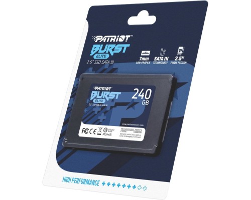 SSD Patriot Burst Elite 240GB 2.5" 7mm SATAIII TLC 3D (PBE240GS25SSDR) SSD Patriot Burst Elite 240GB 2.5" 7mm SATAIII TLC 3D (PBE240GS25SSDR)