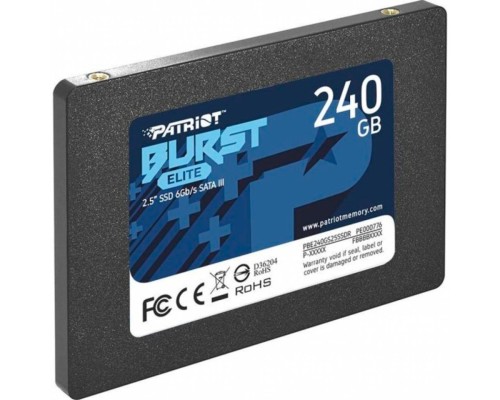 SSD Patriot Burst Elite 240GB 2.5" 7mm SATAIII TLC 3D (PBE240GS25SSDR) SSD Patriot Burst Elite 240GB 2.5" 7mm SATAIII TLC 3D (PBE240GS25SSDR)