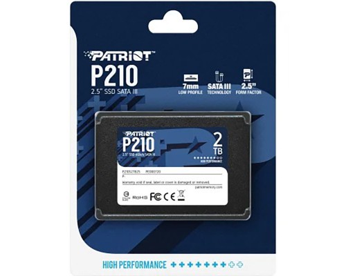 SSD Patriot P210 2TB 2.5&quot; 7mm SATAIII 3D QLC (P210S2TB25) 