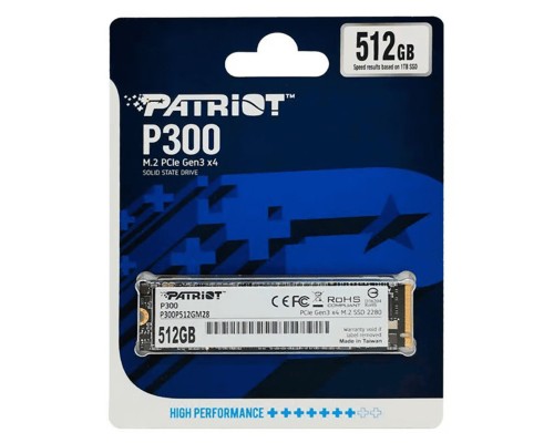 SSD M.2 Patriot P300 512GB NVMe 2280 PCIe 3.0x4 3D NAND TLC (P300P512GM28) 
