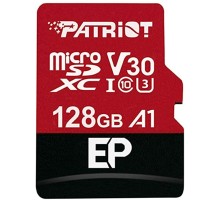 microSDXC (UHS-1 U3) Patriot EP Series 128Gb class 10 V30 (R-100MB/s, W-80MB/s) (adapter SD) (PEF128GEP31MCX) 