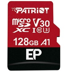 Карта пам'яті microSDXC (UHS-1 U3) Patriot EP Series 128Gb class 10 V30 (R-100MB/s, W-80MB/s) (adapter SD) (PEF128GEP31MCX)