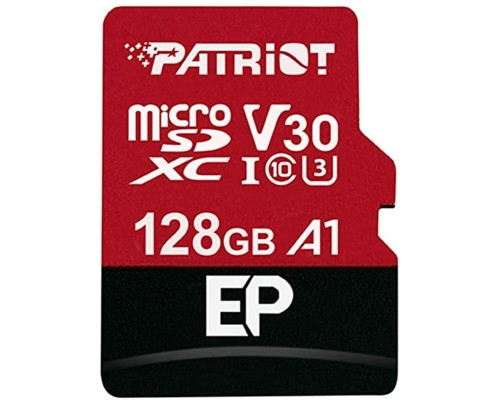 microSDXC (UHS-1 U3) Patriot EP Series 128Gb class 10 V30 (R-100MB/s, W-80MB/s) (adapter SD) (PEF128GEP31MCX) microSDXC (UHS-1 U3) Patriot EP Series 128Gb class 10 V30 (R-100MB/s, W-80MB/s) (adapter SD) (PEF128GEP31MCX)