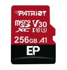 Карта пам'яті microSDXC (UHS-1 U3) Patriot EP Series 256Gb class 10 V30 (R-100MB/s, W-80MB/s) (adapter SD) (PEF256GEP31MCX)