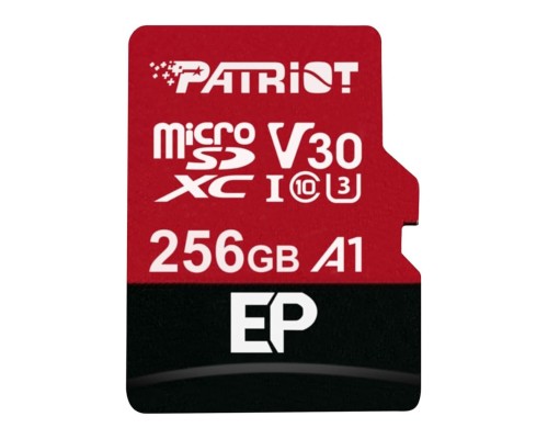 microSDXC (UHS-1 U3) Patriot EP Series 256Gb class 10 V30 (R-100MB/s, W-80MB/s) (adapter SD) (PEF256GEP31MCX) microSDXC (UHS-1 U3) Patriot EP Series 256Gb class 10 V30 (R-100MB/s, W-80MB/s) (adapter SD) (PEF256GEP31MCX)