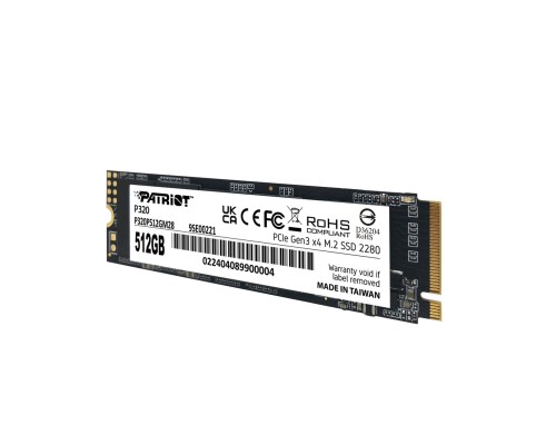 SSD M.2 Patriot P320 512GB NVMe 2280 Gen3.0 x4 3D TLC (P320P512GM28) 