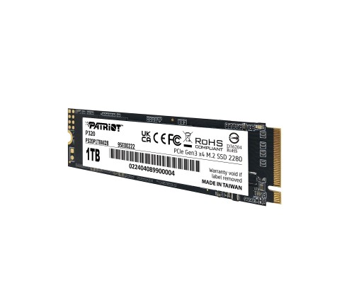 SSD M.2 Patriot P320 1TB NVMe 2280 Gen3.0 x4 3D TLC (P320P1TBM28) SSD M.2 Patriot P320 1TB NVMe 2280 Gen3.0 x4 3D TLC (P320P1TBM28)