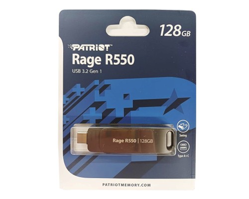 Flash Patriot USB 3.2 Gen 1 Rage R550 128GB Type-A+C (PE128GR550DSAD) Flash Patriot USB 3.2 Gen 1 Rage R550 128GB Type-A+C (PE128GR550DSAD)