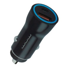 Автомобільний зарядний пристрій WUW-C146 PD20W+QC3.0 black (6972573332298)