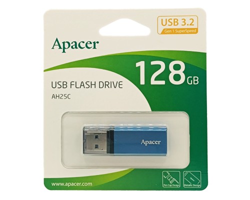Flash Apacer USB 3.2 Gen1 AH25C 128GB Blue (AP128GAH25CU-1) Flash Apacer USB 3.2 Gen1 AH25C 128GB Blue (AP128GAH25CU-1)