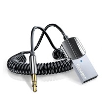 Bluetooth-ресивер ESSAGER Bluetooth 5.0 Aux Adapter Car Wireless Receiver USB to 3.5mm Jack Audio Music Mic Handsfree Car Kit Speaker Transmitter Grey (EBTEB01-JS0A)