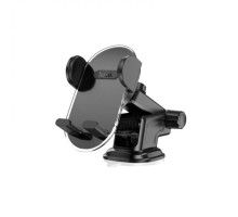 Автотримач для телефона HOCO H3 Shiny press type car holder(center console) Black (6931474790231)