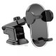 Автотримач для телефона HOCO H3 Shiny press type car holder(center console) Black (6931474790231)