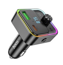АЗП з FM-модулятором HOCO E81 Fantasy PD30W+QC3.0 car BT FM transmitter Black (6942007612296)