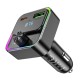 АЗП з FM-модулятором HOCO E81 Fantasy PD30W+QC3.0 car BT FM transmitter Black (6942007612296 ) 