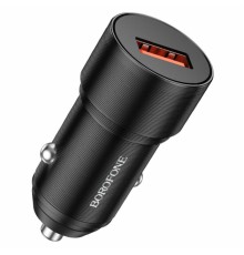 Автомобільний зарядний пристрій BOROFONE BZ19A Wisdom single port QC3.0 car charger 18W Black (BZ19AB)