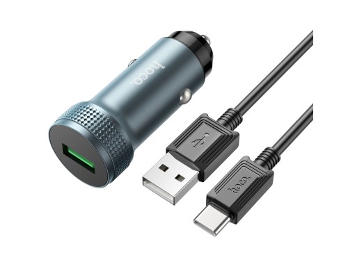 Автомобільний зарядний пристрій HOCO Z49A Level single port QC3.0 18W (Type-C) Metal Gray (6931474795731) Автомобільний зарядний пристрій HOCO Z49A Level single port QC3.0 18W (Type-C) Metal Gray (6931474795731)