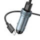 Автомобільний зарядний пристрій HOCO Z49A Level single port QC3.0 18W (Type-C) Metal Gray (6931474795731)