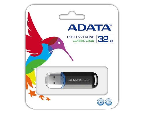 USB флеш накопичувач ADATA 32GB C906 Black USB 2.0 (AC906-32G-RBK) 
