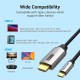 Кабель мультимедійний USB-C 3.1 to HDMI 1.5m 4K 60 Гц Thunderbolt 3 HDCP2.2 PVC Black Vention (CRBBG)