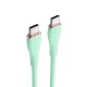 Дата кабель USB-C to USB-C 1.0m USB2.0 100W (20V/5A) Light Green Silicone Vention (TAWGF)