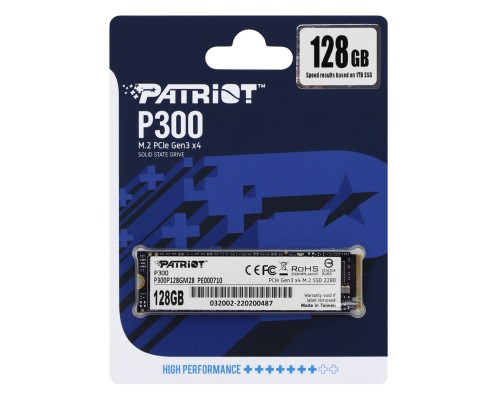 SSD M.2 Patriot P300 128GB NVMe 2280 PCIe 3.0 3D TLC (P300P128GM28) 