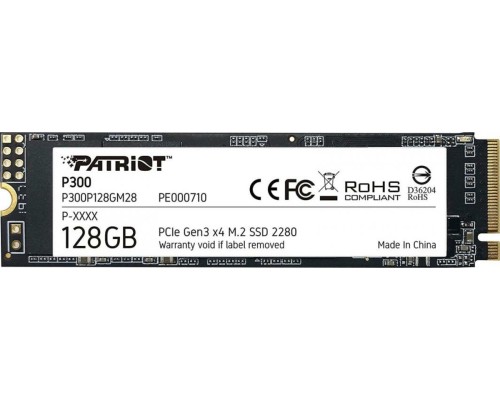 SSD M.2 Patriot P300 128GB NVMe 2280 PCIe 3.0 3D TLC (P300P128GM28) 