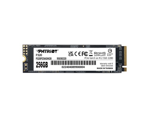 SSD M.2 Patriot P320 256GB NVMe 2280 Gen3.0 x4 3D TLC (P320P256GM28) SSD M.2 Patriot P320 256GB NVMe 2280 Gen3.0 x4 3D TLC (P320P256GM28)
